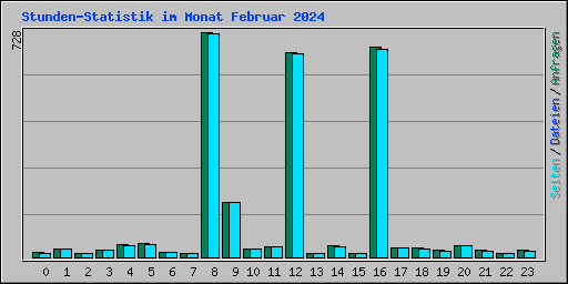 Stunden-Statistik im Monat Februar 2024